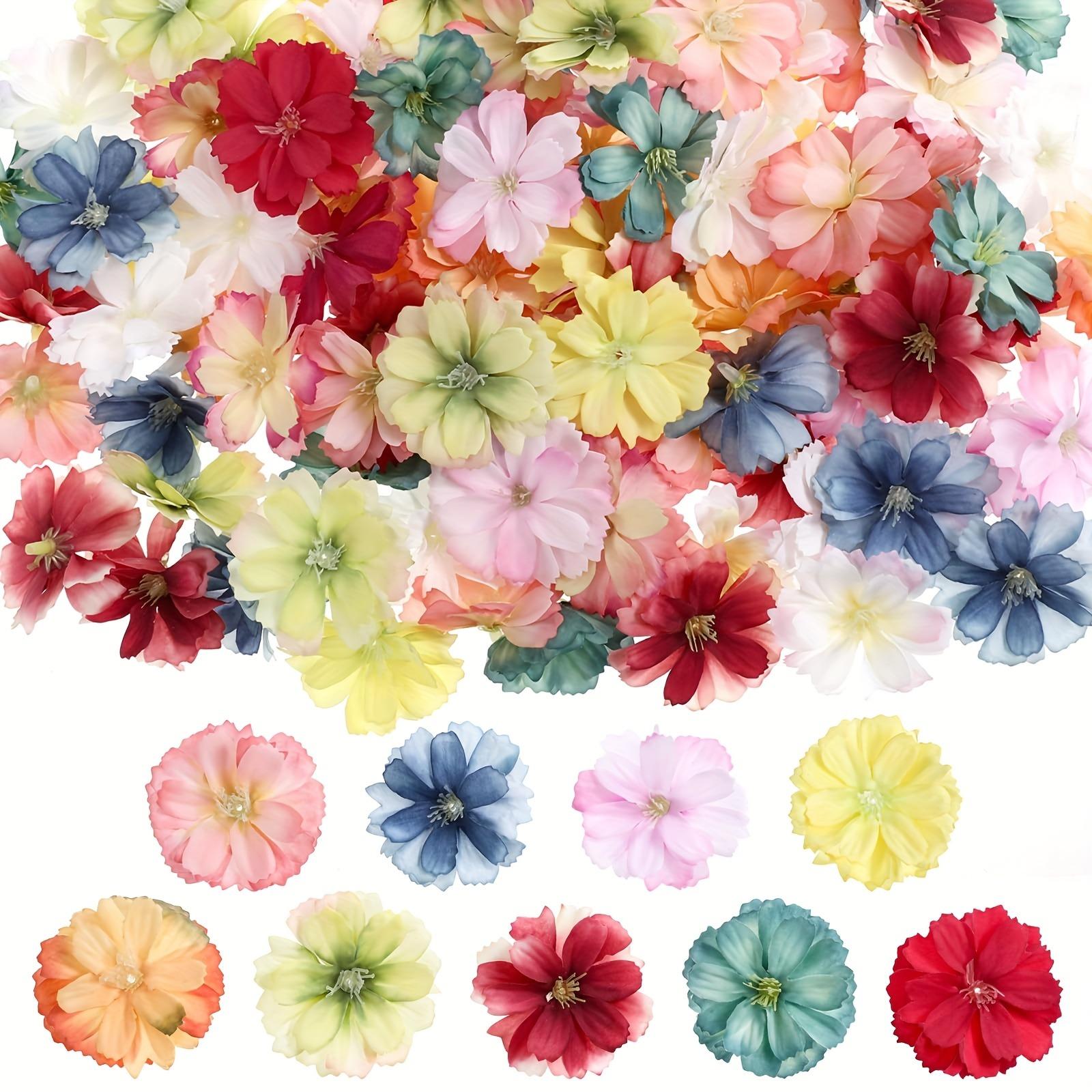 

32/64Pcs Artificial Flowers 5CM Fake Flower Christmas Wedding Decoration Garland Ornament for Home Decor Craft Gift Accessories 32Pcs