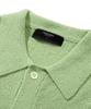 TRILLION Washable Boucle Collar Short Sleeve Knit (Light Green)