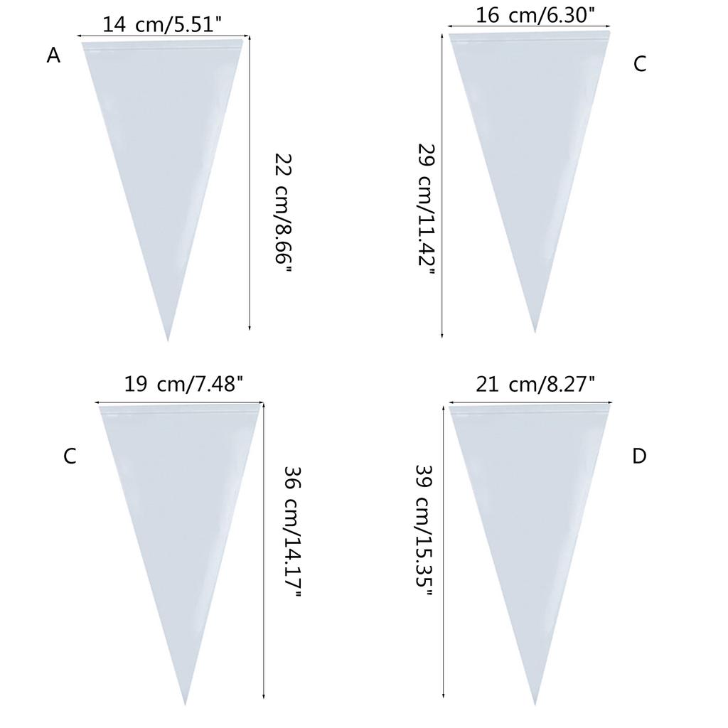 Set of 100 Versatile Cake Decorating Bags PE Material Baking Piping Bags Pastry Bags Decorating Tool for Cake Decorating