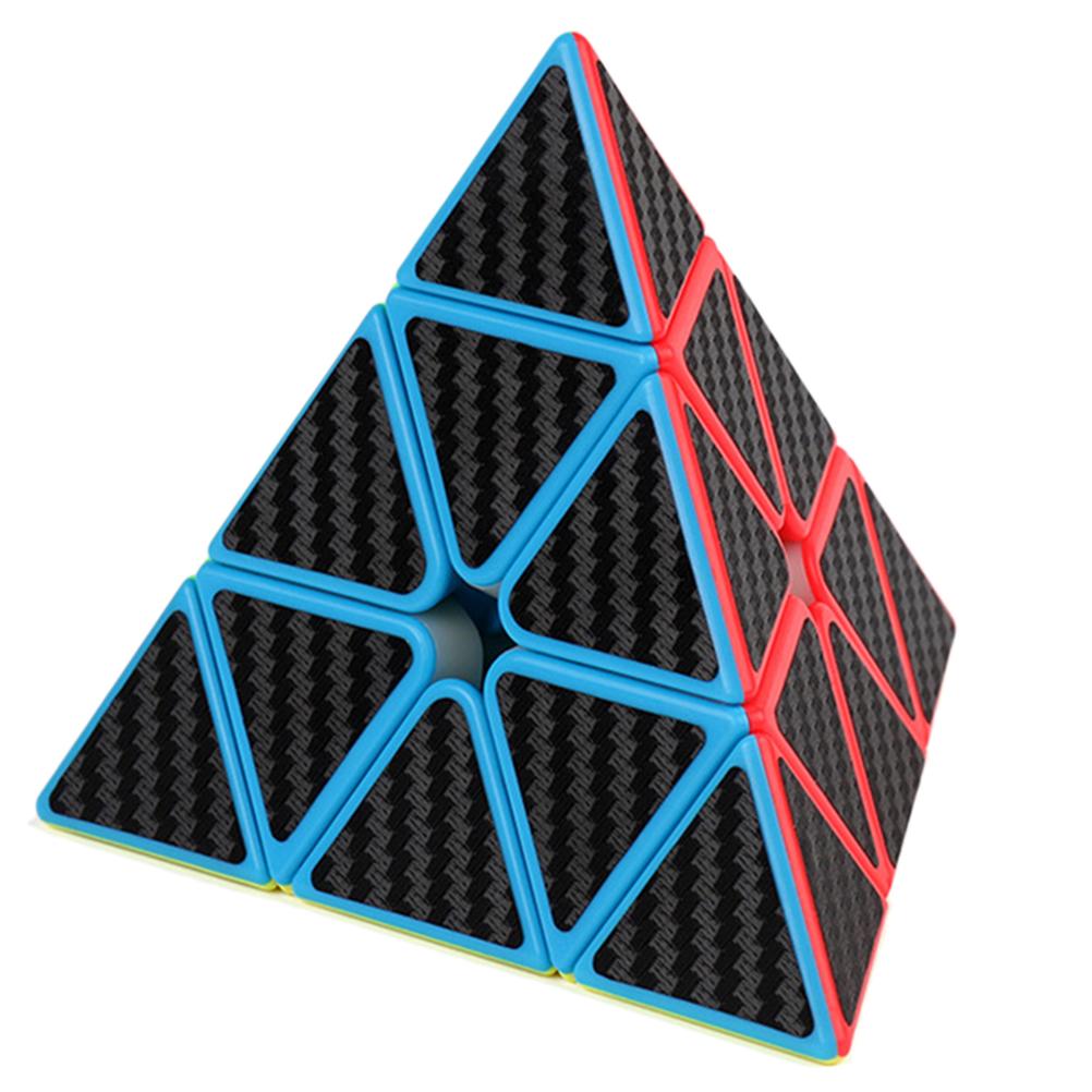 Pyramid Speed Cube Triangle Carbon Fiber Speed Cube Twisty Puzzle Toy for Kids  Intelligence