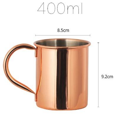 1PCS Cocktail Cup 550ml Hammered Copper Plated Moscow Mule Mug - Beer/Coffee Cup for Enhanced Flavor Experience Tazas Bar Tool