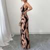 2026 Womens Elegant Sleeveless Printed Jumpsuit High-Waisted Wide-Leg Casual Office Wear