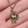Unicorn Horse Fantasy Pendant Antique Bronze Metal Women Choker Necklace High Quality Gift