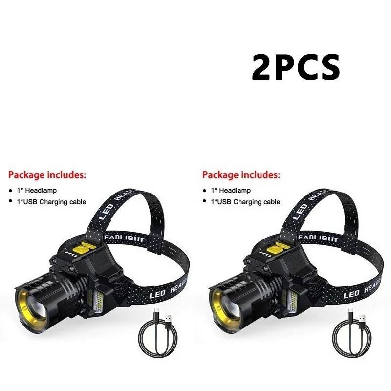 1200mAh Powerful LED Headlamp Motion Sensor Headlight 18650 Rechargeable COB Head Flashlights High Power Head Lamp Fishing Headlight