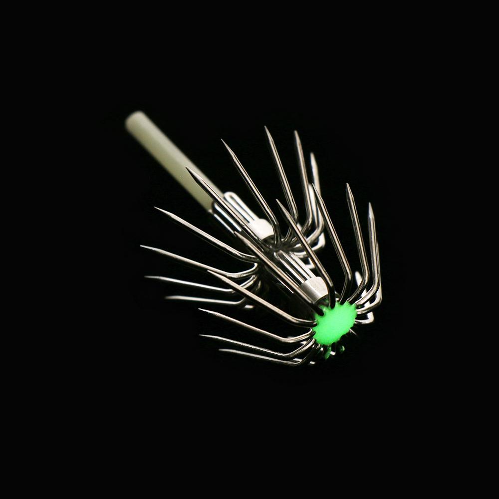 5Pcs Stainless Double Layers Umbrella Squid Cuttlefish Octopus Fishing Hooks Jigging Fishhook Wholesale Fishing Accessorie