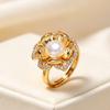 Natural Freshwater Pearl Rings For Women Fashion Female Ring Pearl Jewelry Adjustable Ring