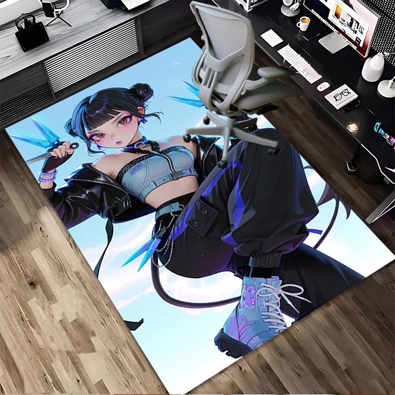 Cyberpunk Warrior Living Room Non-Slip Area Rug Soft Carpet for Bedroom Game Playroom Sofa Office Home Decor Doormat Christmas Gift C9211293
