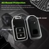 HIBEYO 2 Button Key Fob Cover for Honda CR-V HR-V Odyssey Vezel Crosstour Spirior Jade Crider Civic CRV Avancier URV Acura CDX ILX Accessories with