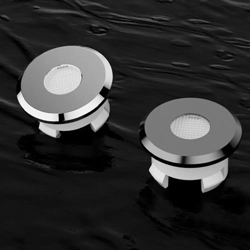 Portable Stainless Steel Sink Overflow Covers Round Replacement Sink Hole Cover Tub Drain Stopper Kitchen Bathroom Supplies