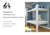 Double-Decker Iron Bunk Bed for Student or Employee Dormitories
