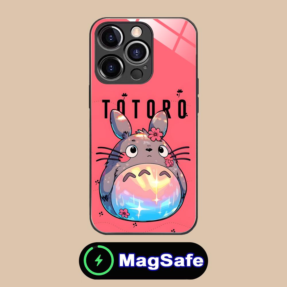 Anime Cute S-Totoros Phone Case for iPhone 16 15 14 13 12 11 Pro Max Plus Mini MagSafe Glass Colour Printing Pretty Smartphone