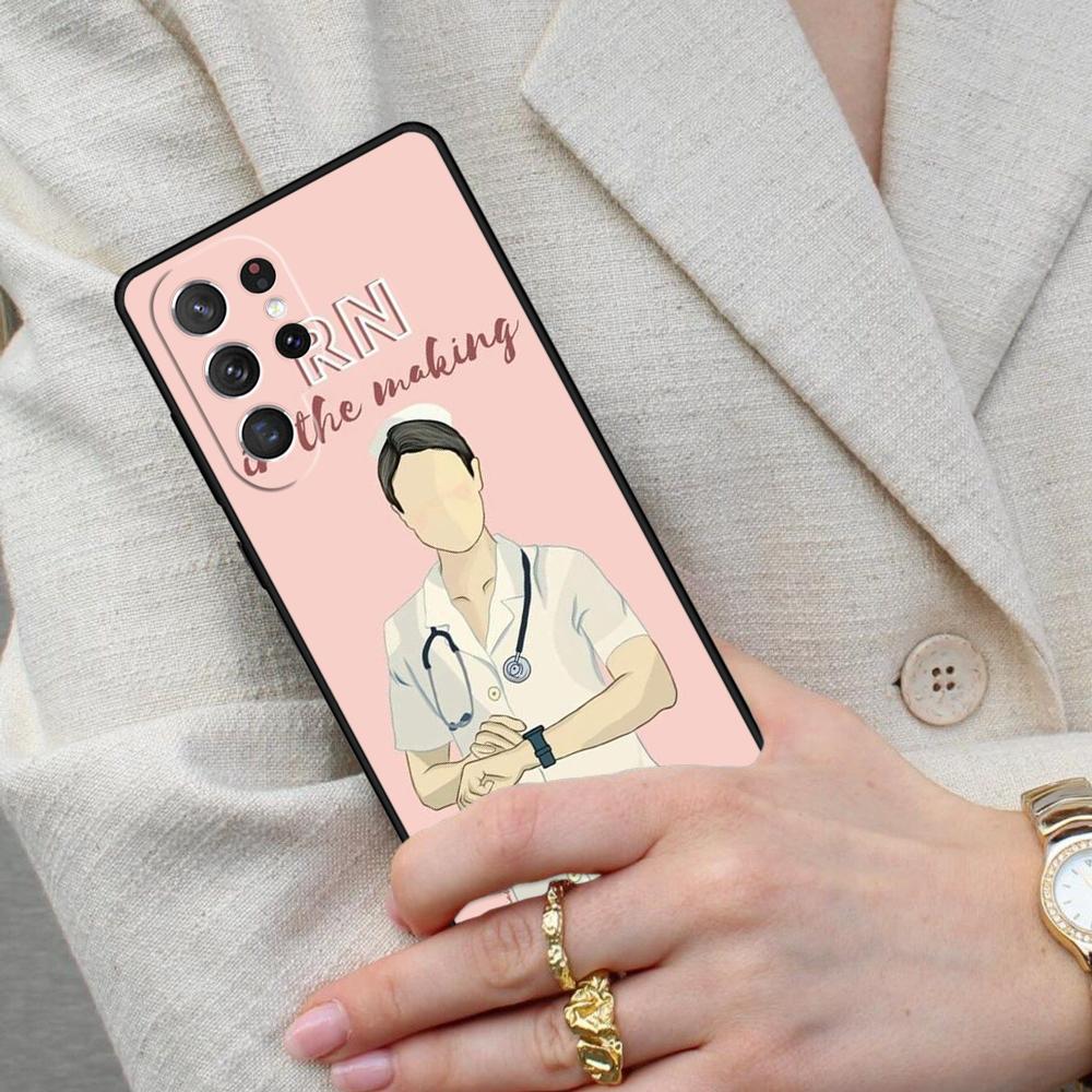 Cartoon Doctor Nurse Cell Phone Case for Samsung Galaxy S26 Ultra S25 S24 S23 S22 S21 S20 Note10 Cover