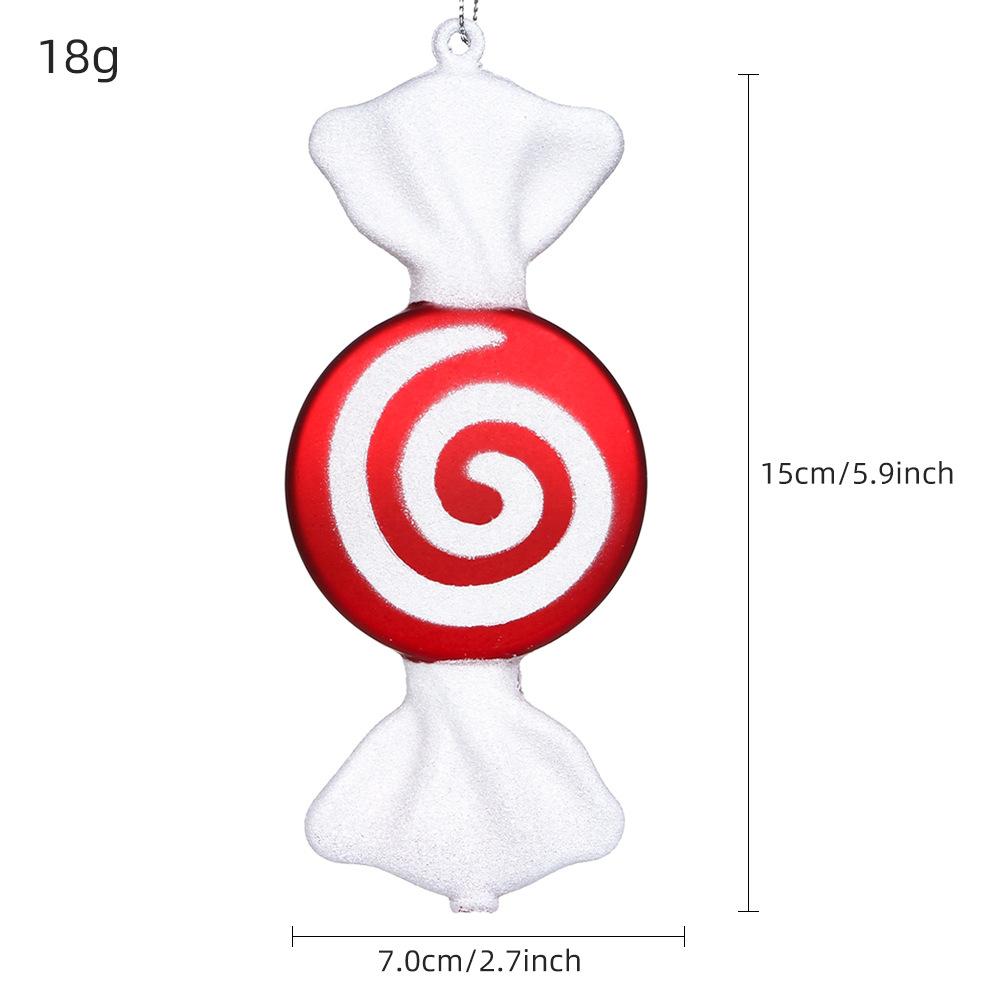 16cm Large Candy Pendant Christmas Decorations Wedding Decorations Red and White Painted Gold Party Decorations Home Decorations