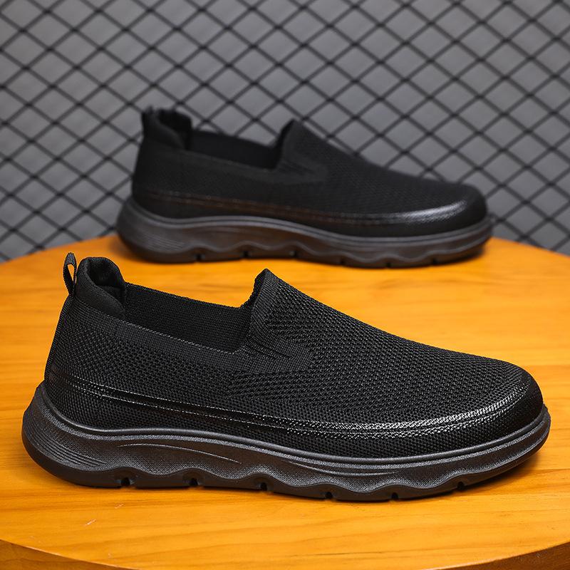 Latające tkane buty dużego rozmiaru, nowe leniwe buty, oddychające i lekkie buty na grubej podeszwie z cienkiej siateczki, buty siatkowe