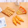 Novelty Bread Ballpoint Pen Magnetic Pizza Croissant Baguette Black Color Ink Roller Ball Pens Fridge Magnet School Gift