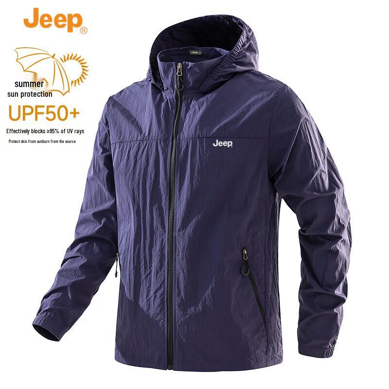 JEEP Men's UPF50+ Hooded Sun Protection Jacket