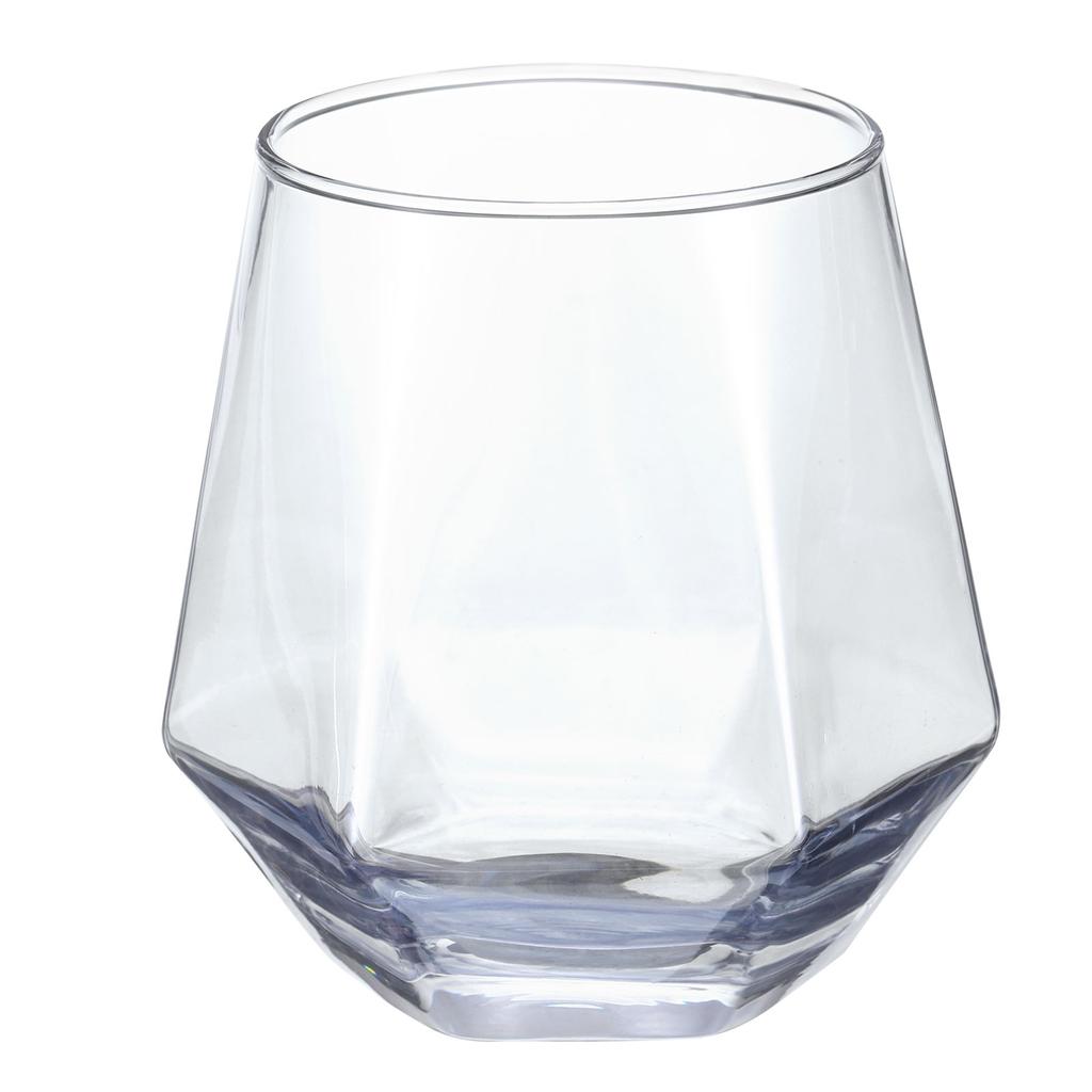 1/2/4pcs Diamond Whiskey Glasses 10oz Wine Glasses Stemless Geometric Design for Wine Red White Wine Birthdays Weddings Bachelor