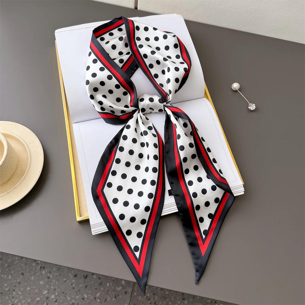 New Animal Leopard Scarf Skinny Ribbon Hairbands Women Neck Kerchief Foulard Soft Hair Bands Scarves Bag Handle Ribbon
