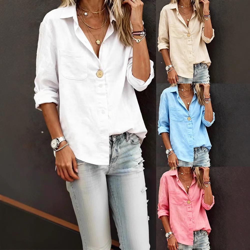 2025 Nouveau Cardigan Long Casual à Manches Longues Multicolore Hauts pour Femmes Chemise