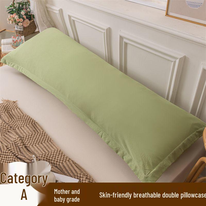 

Couples Essential: 1.8m A-Class Washed Cotton Extra Long Double Pillowcase with Optional Pillow Core for Student Dorms 48*120cm Pillowcase Only