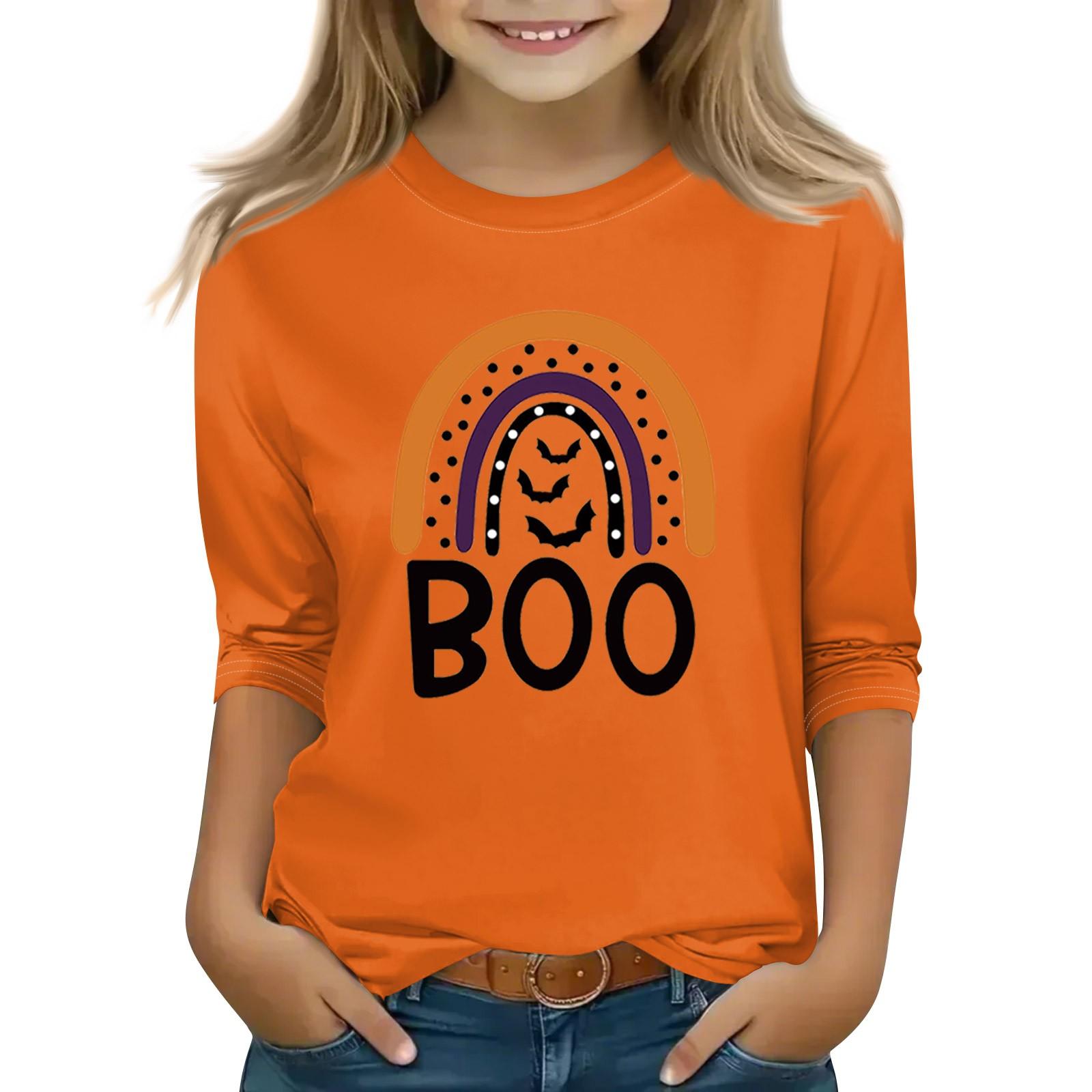 

Топы с принтом для девочек 5-16 лет с круглым вырезом и рукавами 3/4 Футболки Модные топы Наряды Футболки 130 фиолетовый