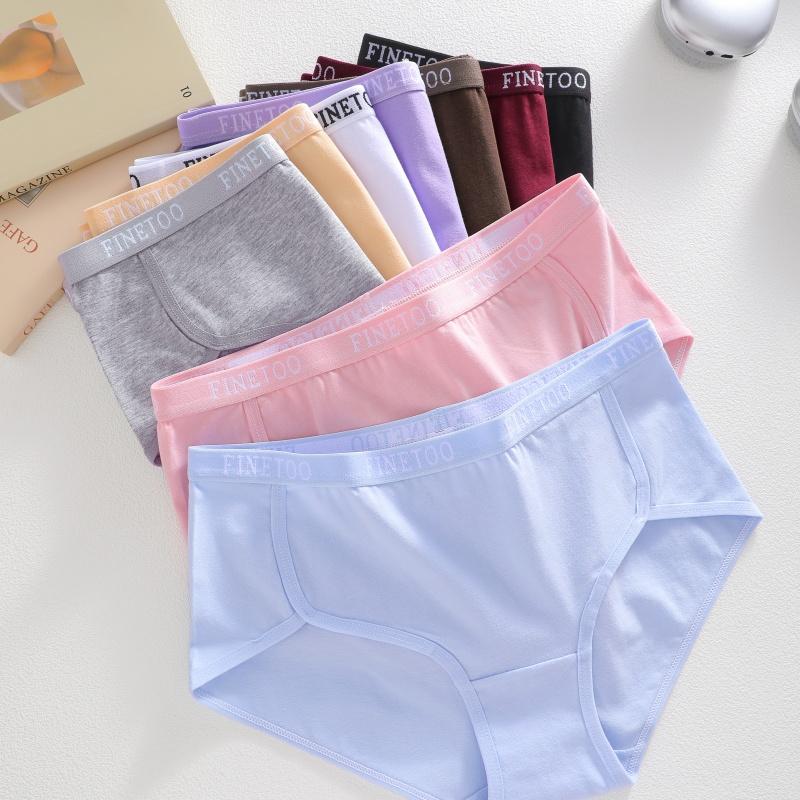 5Pcs/Set Women's Cotton Briefs Letter Belt Panties Seamless High Waist Breathable Underwear Female Stretch Comfortable Lingerie