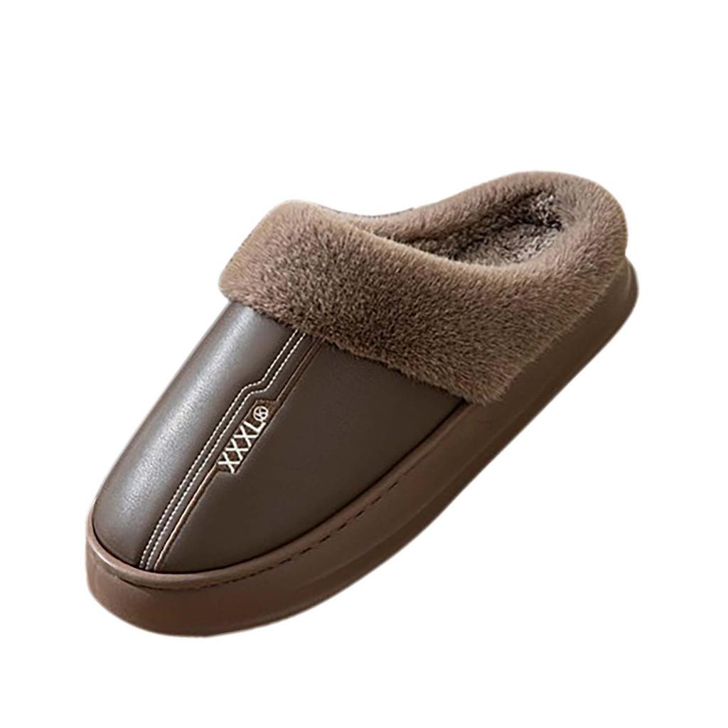 Baumwollpantoffeln für Herren, mit dicker Sohle, und warme Schuhe für Zuhause und den Innenbereich