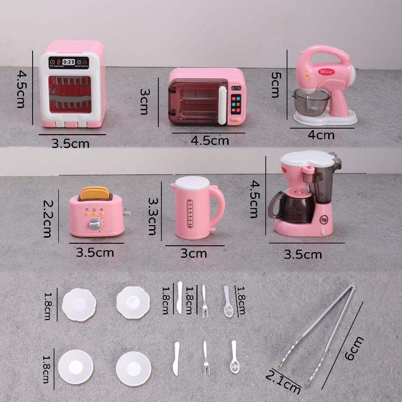

1 Collection 1:12 Dollhouse Miniature Coffee Machine Egg Beater Bread Machine Home Appliances Decor Toy Doll House Accessories