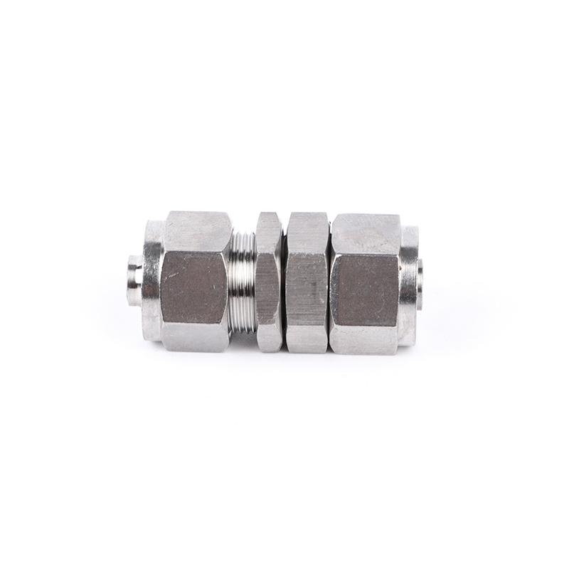 304 Stainless Steel Fast Twist Through Board Type Fitting OD 4/6/8/10/12/14/16mm Hose Equal Diameter Straight Joint