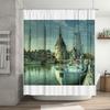 Coastal Charm Bathroom Decor Ocean View Shower Curtain Nautical Beach Theme Seascapes Wall Art Home Textile Room Divider