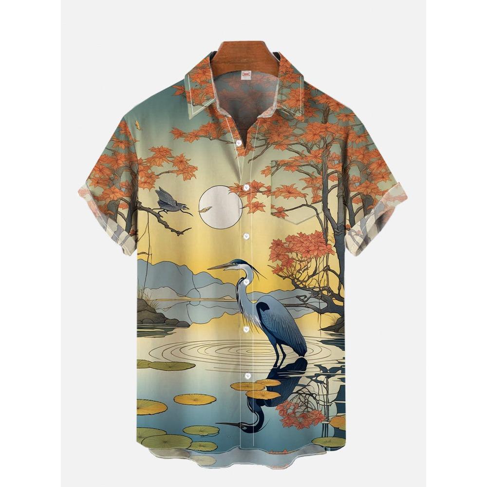 Men's Shirt Dragon Print Casual Daily Tops 3D Printing Short Sleeve Shirt Summer Fashion Unisex Hawaiian Samurai Cat Shirts