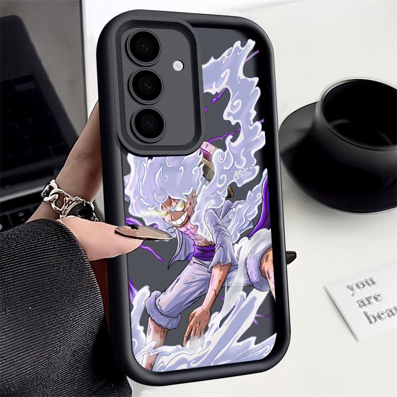 One P-Piece Sun God Nika Luffy Phone Case For Samsung S26 S25 S24 S23 S21 S20 Ultra For Galaxy S25 S24 FE S26 Plus Funda Cover