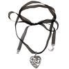 Heart Necklace Black Rope Necklace Punk Collar For Girl Streetwear Chocker