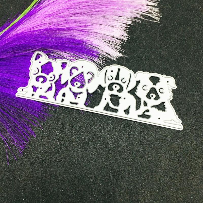 Cute Dog Animal Metal Cutting Dies Handmade Crafts DIY Scrapbooking Embossing Supplies for Children Kids Girls Boys