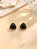 Gold-Plated Stainless Steel Triangle Resin Earrings - Versatile, Light Luxury Design
