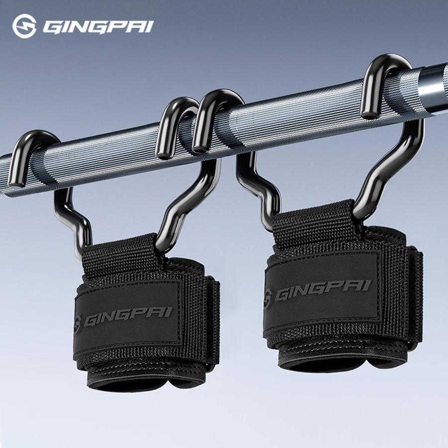 Ganci per Sollevamento Pesi con Impugnature e Cinghie da Polso per Allenamento in Palestra Powerlifting Ganci Robusti per Trazioni Impugnature Guanti Fitness 1
