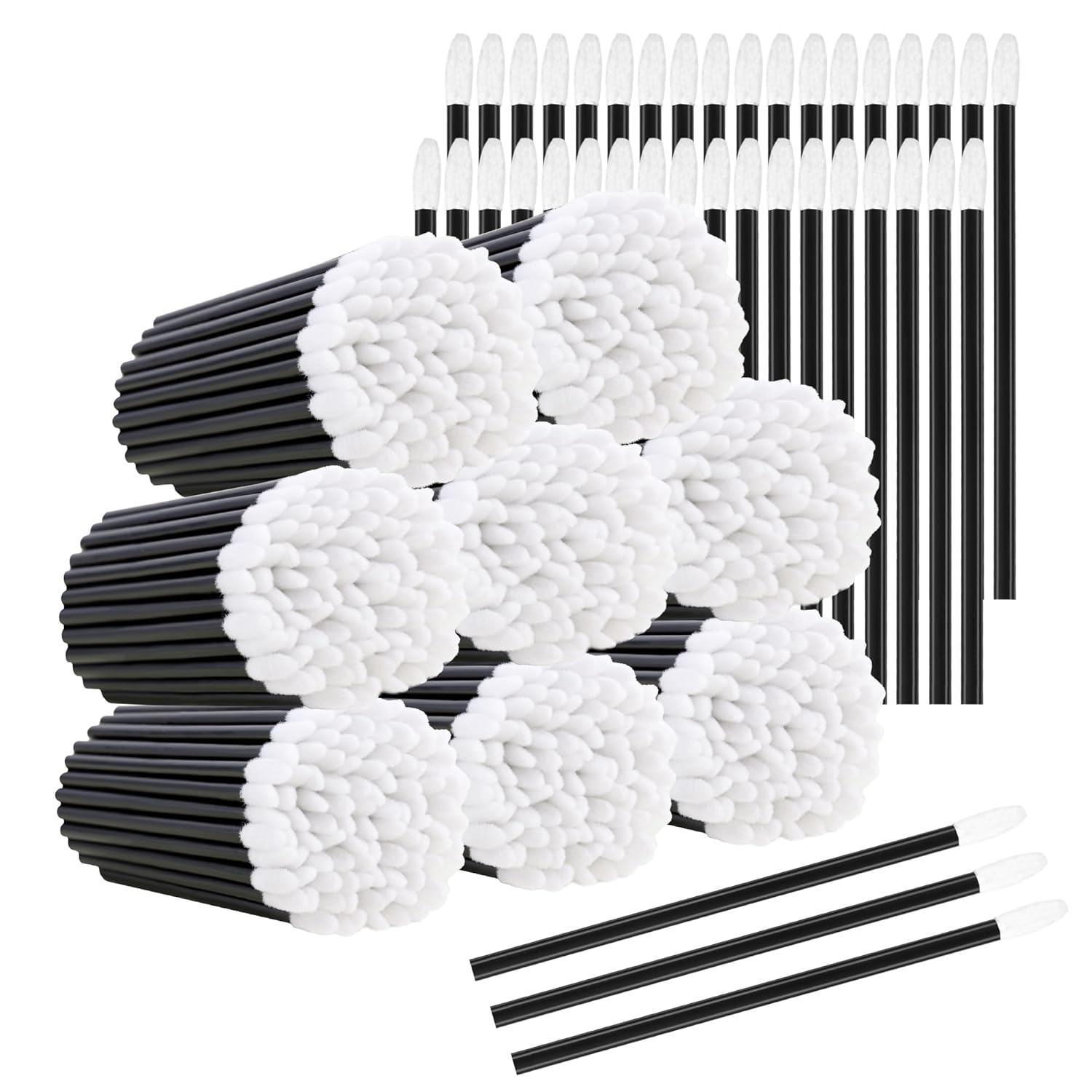 

Chanaco 700Pcs Wands Applicators Disposable Black Brushes for Lipstick Lip Gloss T глибоко chestnut колір