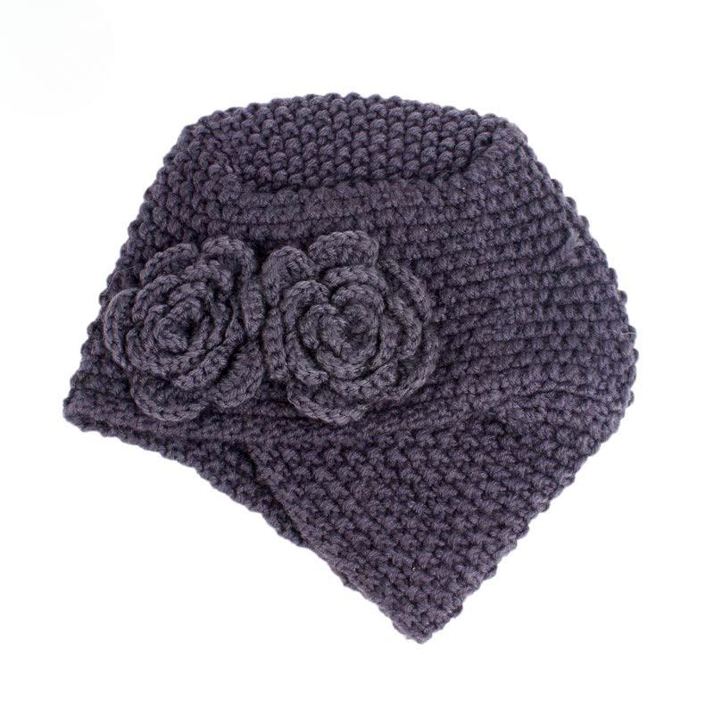 

Два цветка кукурузные зерна ручной работы пряжа шапка вязаная пряжа индийский платок шапка серый