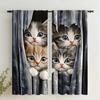 Artistic Cat-printed Curtains Are Suitable for Bedrooms and Living Rooms Home Decoration and Christmas