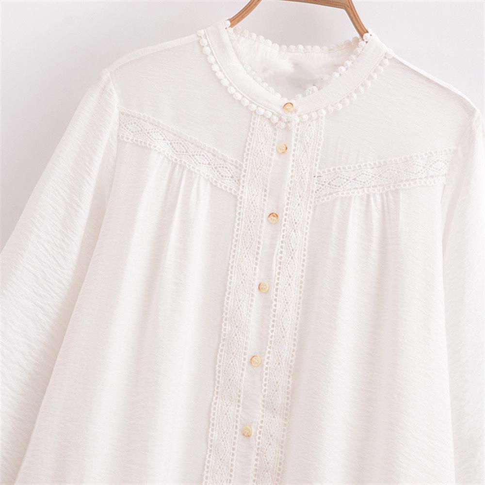 2025 Spring/Summer Women's Loose Lace Crew Neck Long Sleeve Dress