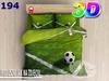 3D Baumwollsatin Bettwäsche 160x200cm FUSSBALLSTADION