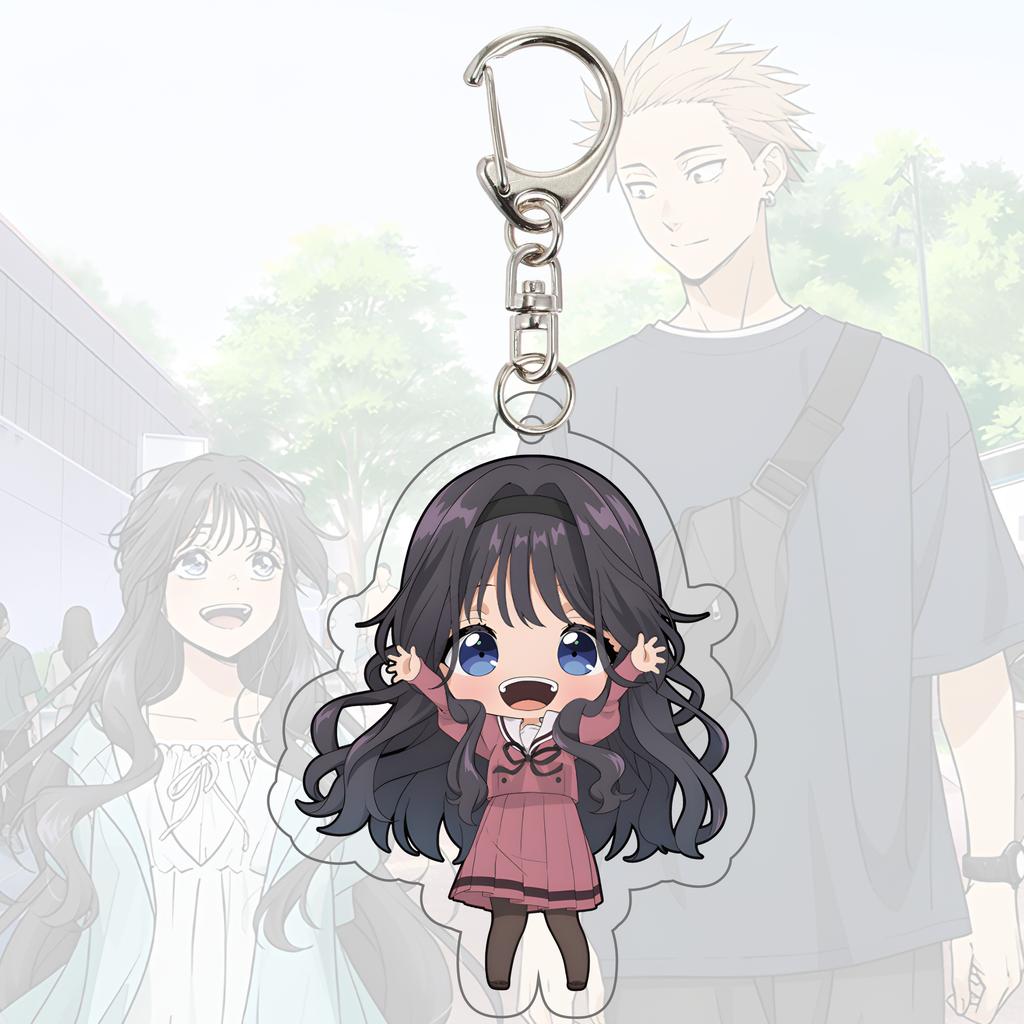 The Fragrant Flower Blooms with Dignity 10CM Acrylic chibi Keychain Figures Rintaro Kaoruko Waguri Cosplay Model Desk Decor Gift