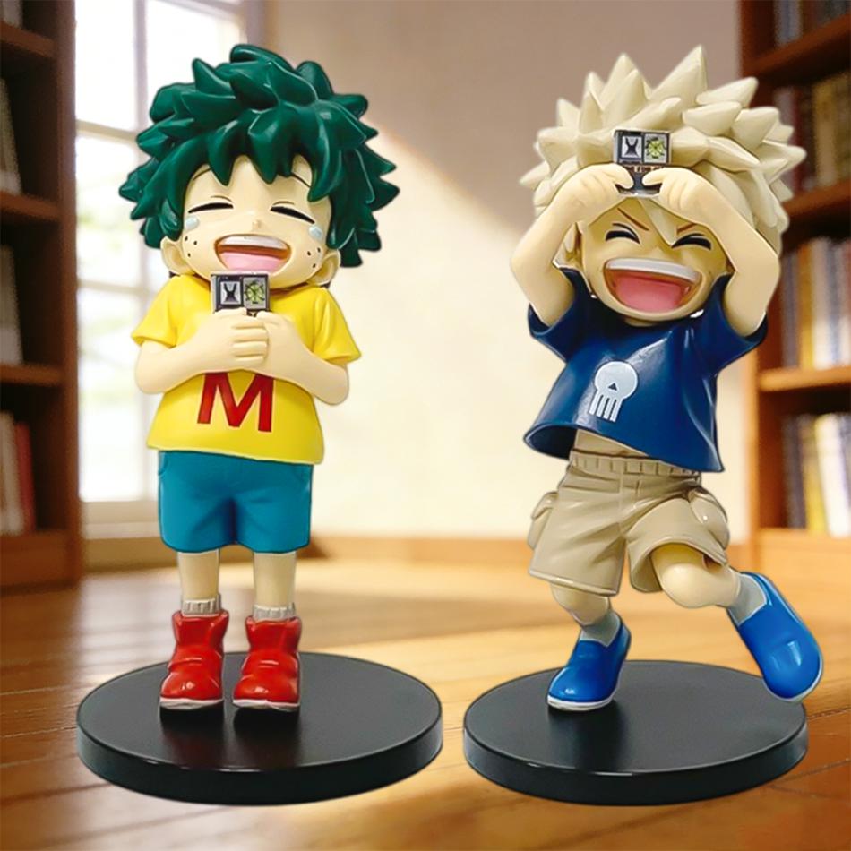 Discover Intime Latest Arrival | In Stock Present | My Hero Academia Childhood Izuku Midoriya / Childhood Katsuki Bakugo Figure Model Decoration Doll