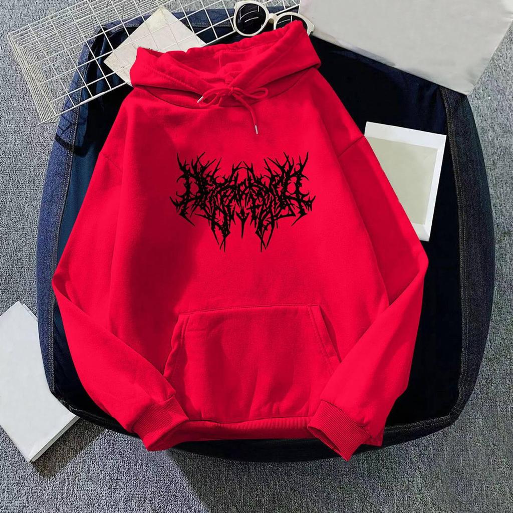Women's Fashion Print Sports Loose Pullover Long Sleeve Pocket Hooded Sweatshirt Top