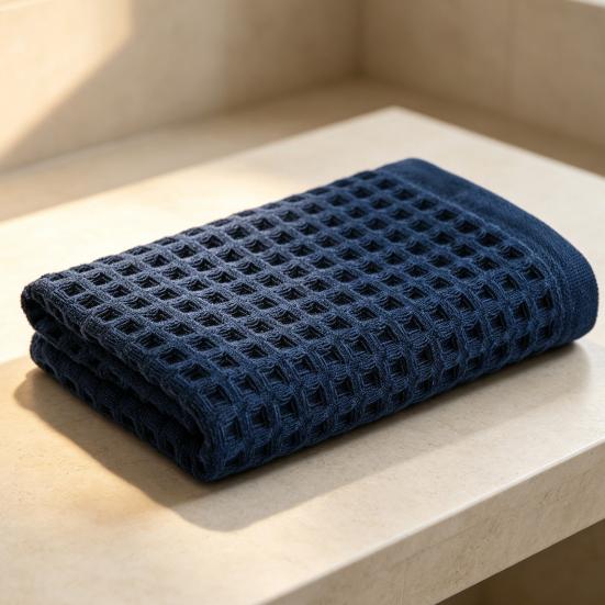 Hypoallergenic Bathing Towel Cotton Waffle Towels, Quick Dry Bath Lightweight Soft Sensitive Skin Friendly Washcloth Absorbent Travel for Bathroom,