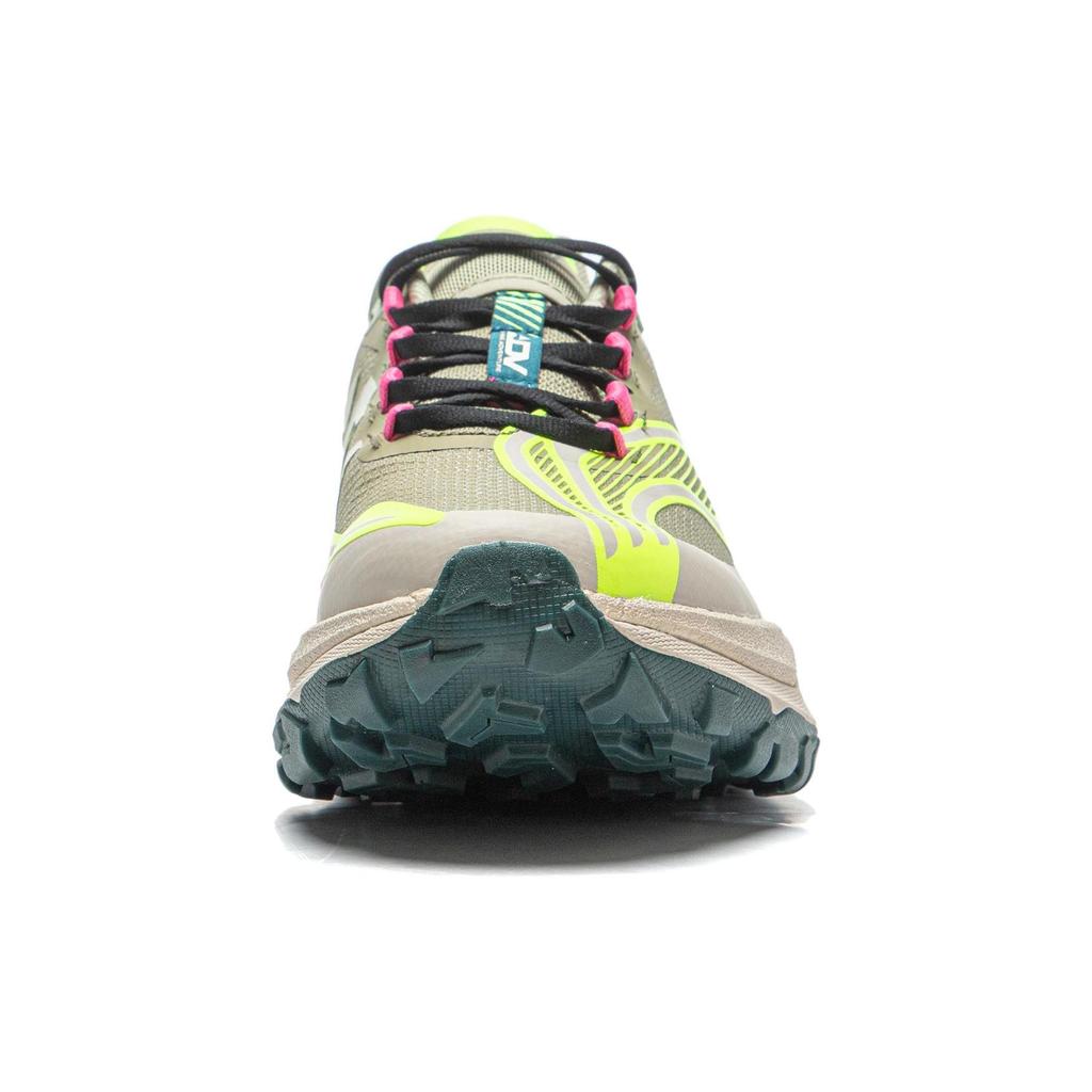 Li Ning Cushioning Slip Resistant Abrasion Resistant Low top Trail Running Shoes Women's Green Yellow ARNT004-6