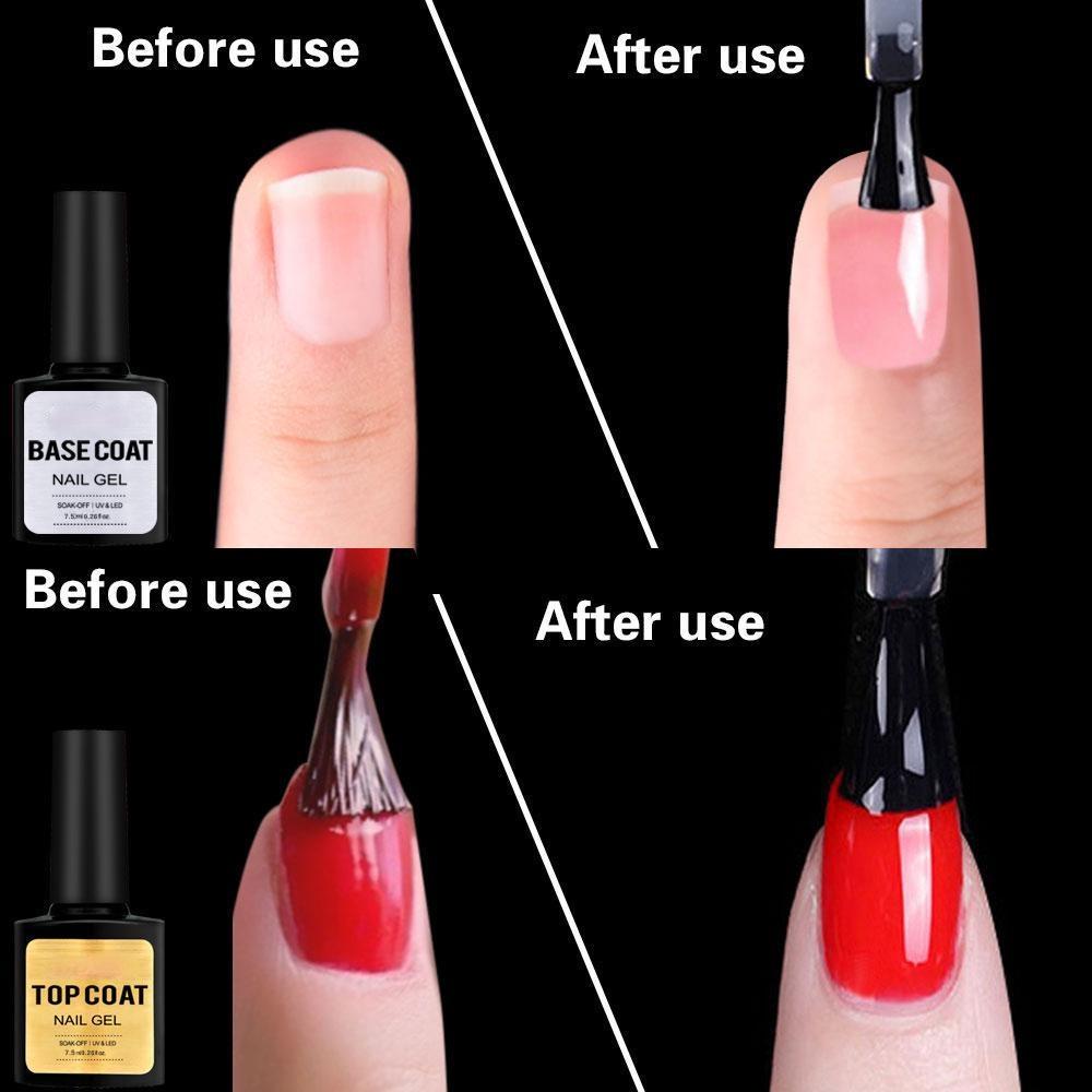 Gel Polish Top Base Coat 7,5 ml Soak Off UV LED Gel Nail Art Polish Transparenter Fingernagel-Gellack