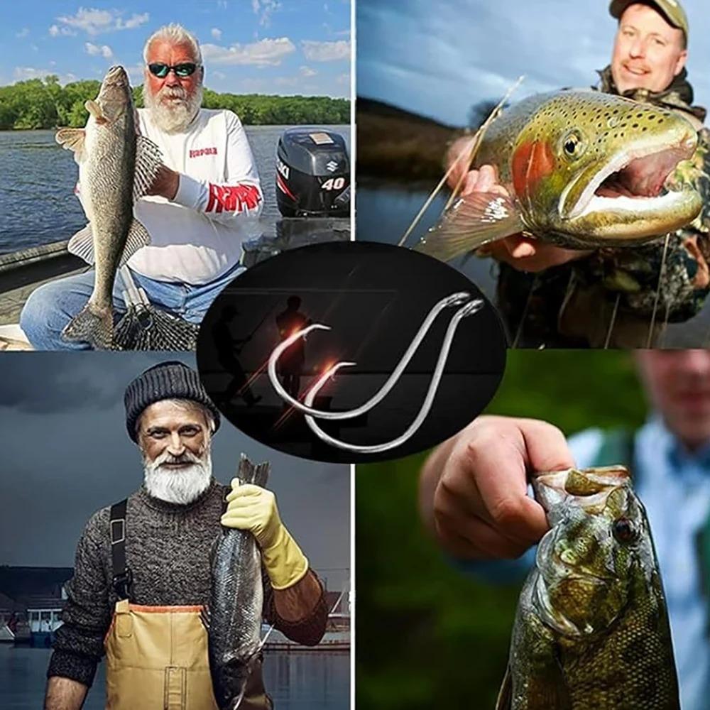 50pcs Octopus Fishing Hook High-carbon Steel Fishhooks Saltwater Bass Black Offset Octopus Sea Fishing Beak Bait Tackle Circle Hooks - Sharp Barbed