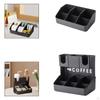 Schwarzer Kaffee Bar Organizer, Platzsparend, Aufbewahrungsregal für Restaurantzubehör, Büro, Hotel,
