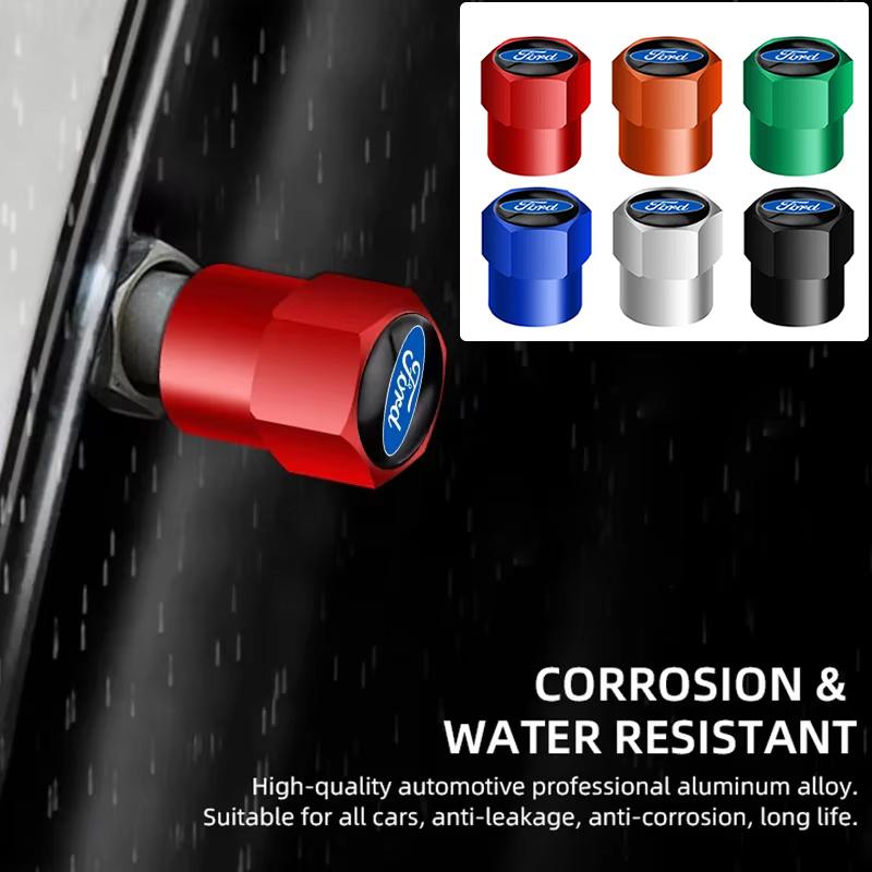 Car Metal Wheel Tire Valve Caps Stem Case For Ford Fiesta EcoSport ESCORT Focus 1 Focus 3 Focus 2 Car Styling CVX1